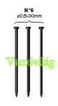 nikkel gombost� 30X0,6mm 50gr 