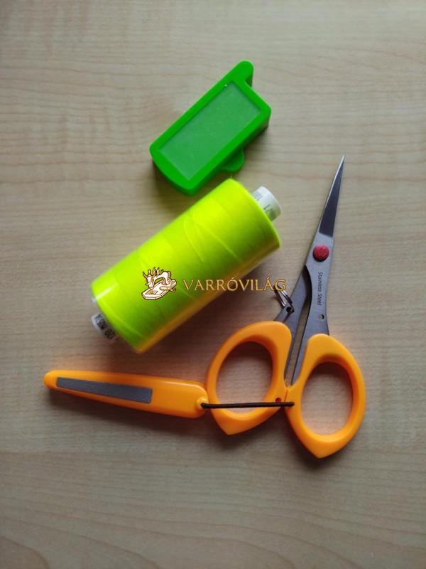 rikító szett (mágneses sorvezető, varró olló és cérna)